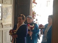 D&M Wedding 10 25 014  The Three Damsels ready to lead Michela in