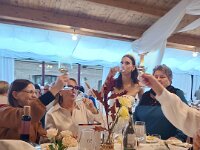 D&M Wedding 10 25 084  The Bride drinking her brother's wine