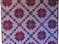 U3A012  2014 Two block quilt made by Mary Knight & quilted by Stitch in Time Quilting