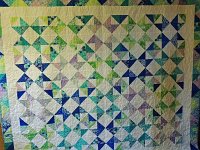 U3A036  2015 Half square triangle quilt made by Jules Whithead & quilted by Stitch in Time Quilting